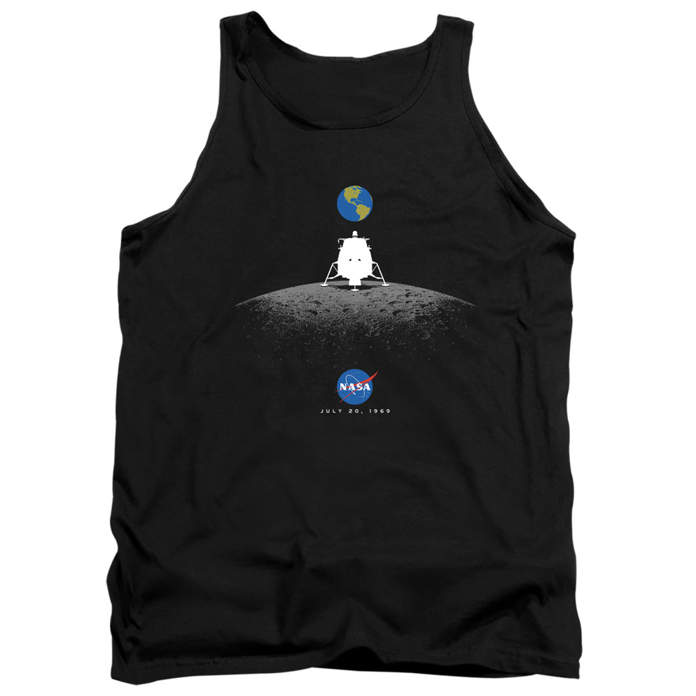 Nasa Moon Landing Simple Mens Tank Top Shirt Black Officially Licensed