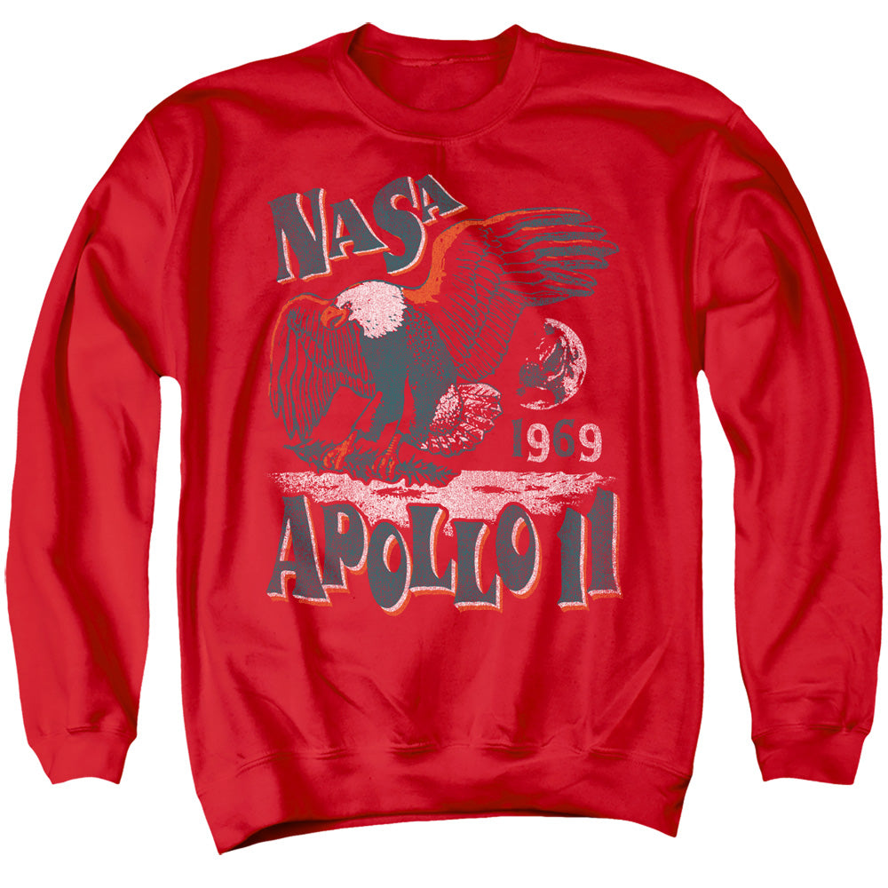 Nasa Apollo 11 Mens Crewneck Sweatshirt Red Officially Licensed