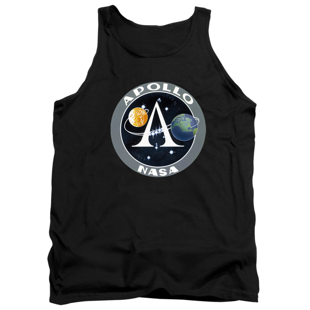 Nasa Apollo Mission Patch Mens Tank Top Shirt Black Officially Licensed