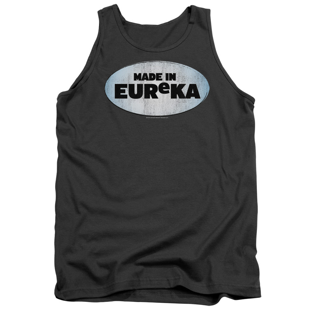 Eureka Made In Eureka Mens Tank Top Shirt Charcoal Charcoal Officially Licensed