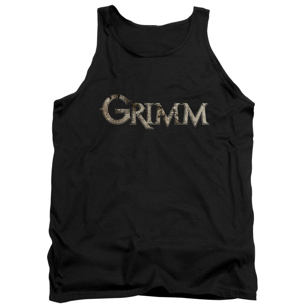 Grimm Logo Mens Tank Top Shirt Black Black Officially Licensed