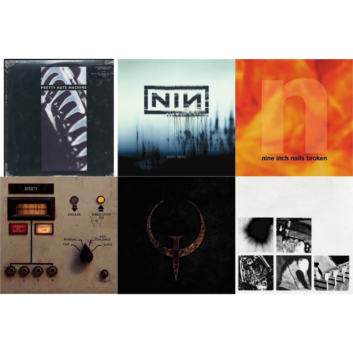 Nine Inch Nails - Pretty Hate Machine: 2010 Remaster & With Teeth (2LP) & Broken (180G/LP/7Inch) & Add Violence Ep & Quake (2LP) & Bad Witch (LP)