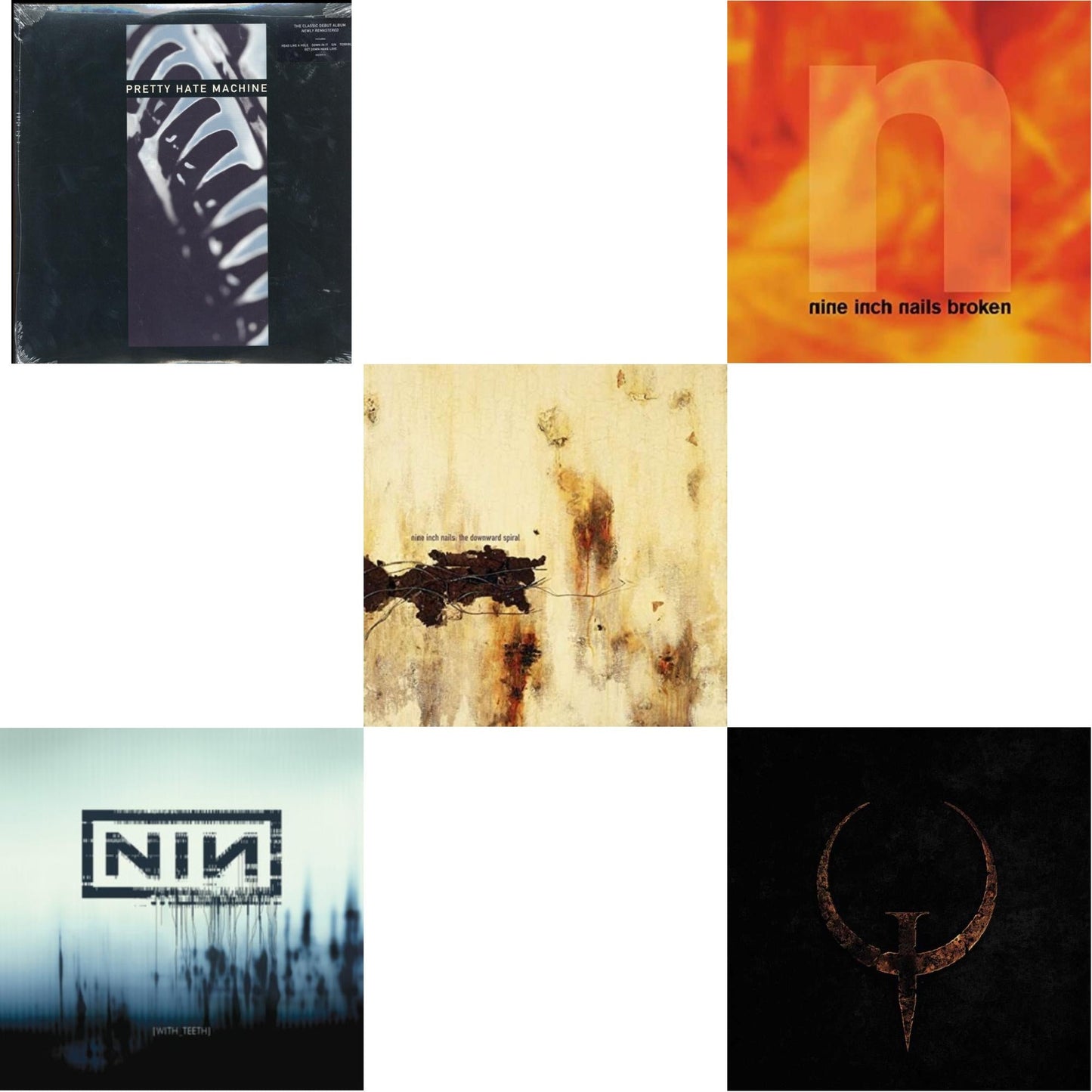 Nine Inch Nails - Pretty Hate Machine: 2010 Remaster & With Teeth (2LP) & Downward Spiral (2LP/180G/2016 Remaster) & Broken (180G/LP/7Inch) & Quake (2LP)