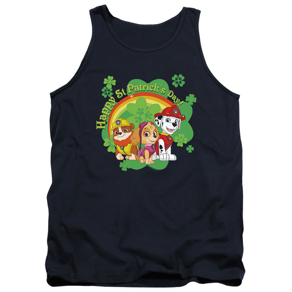 Paw Patrol St. Patrick'S Day Team Mens Tank Top Shirt Navy Officially Licensed