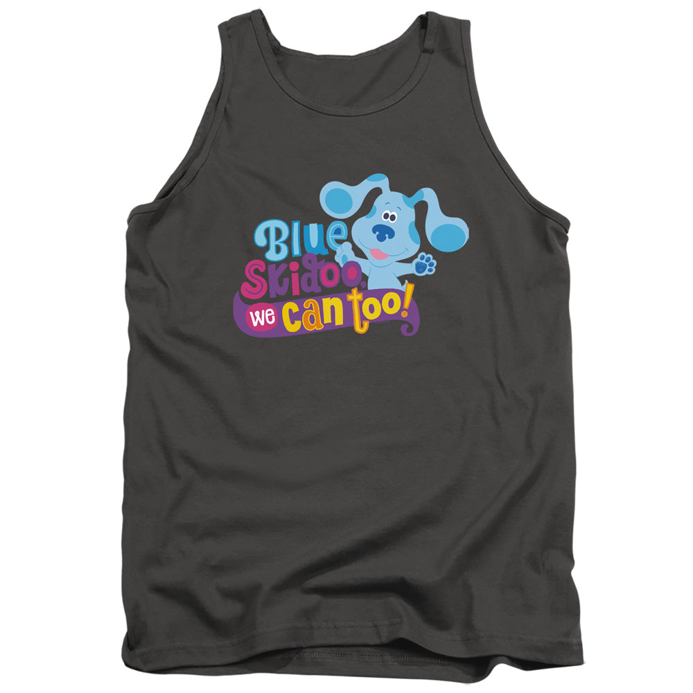 Blues Clues & You We Can Too! Mens Tank Top Shirt Charcoal Officially Licensed