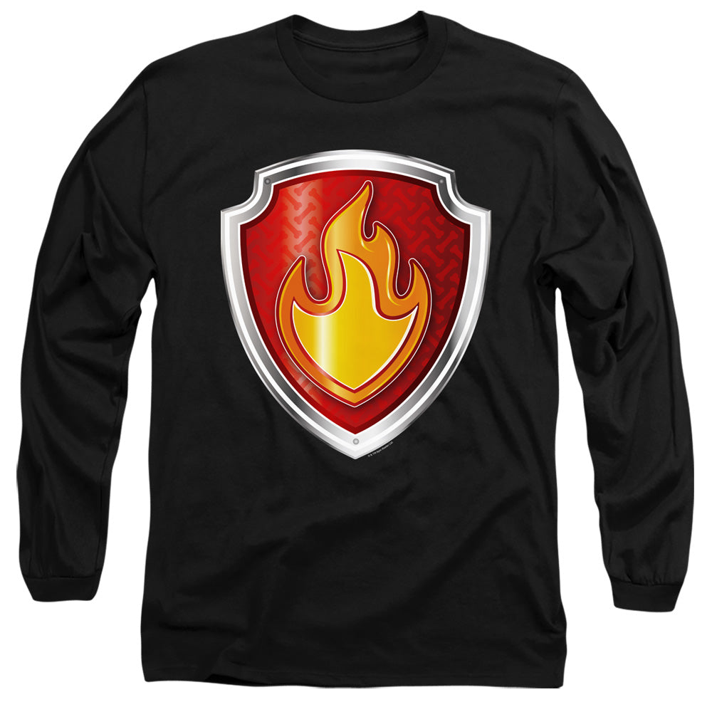 Paw Patrol Marshall Badge Mens Long Sleeve Shirt Black Officially Licensed