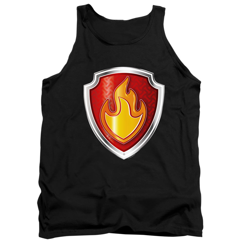 Paw Patrol Marshall Badge Mens Tank Top Shirt Black Officially Licensed