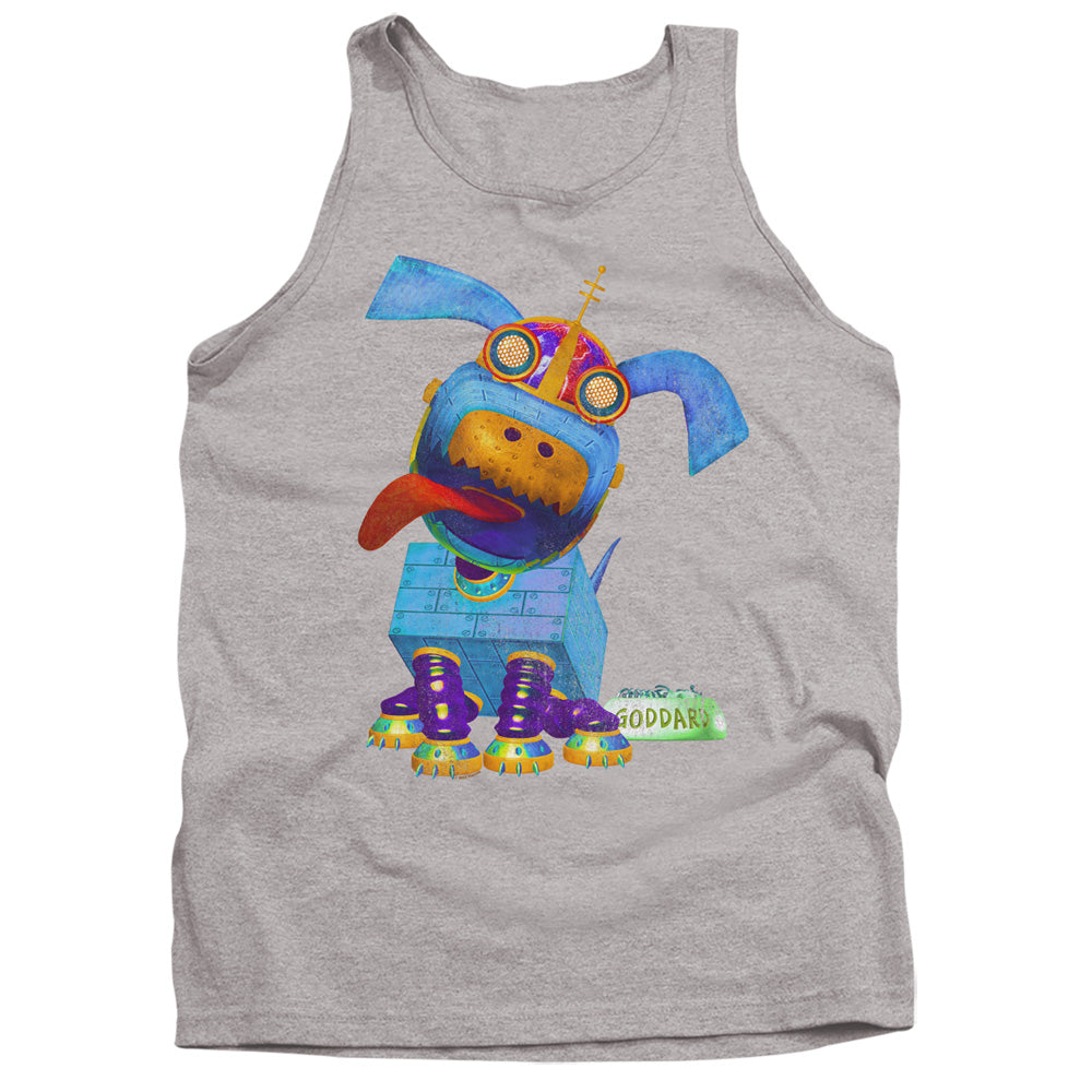 Jimmy Neutron Goddard Neon Mens Tank Top Shirt Athletic Heather Officially Licensed