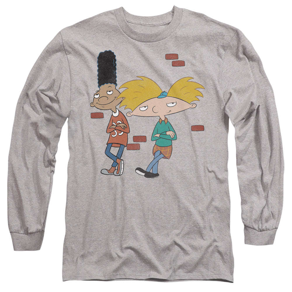 Hey Arnold Arnold And Gerald Leaning Mens Long Sleeve Shirt Athletic