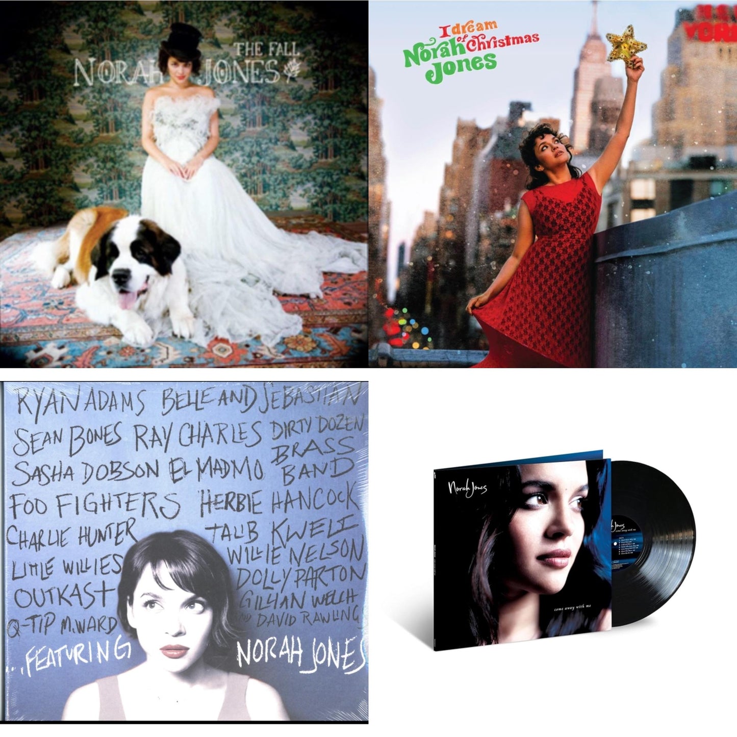 Norah Jones - Fall & Featuring & I Dream Of Christmas & Come Away With Me (20Th Anniversary) - LP Vinyl Bundle