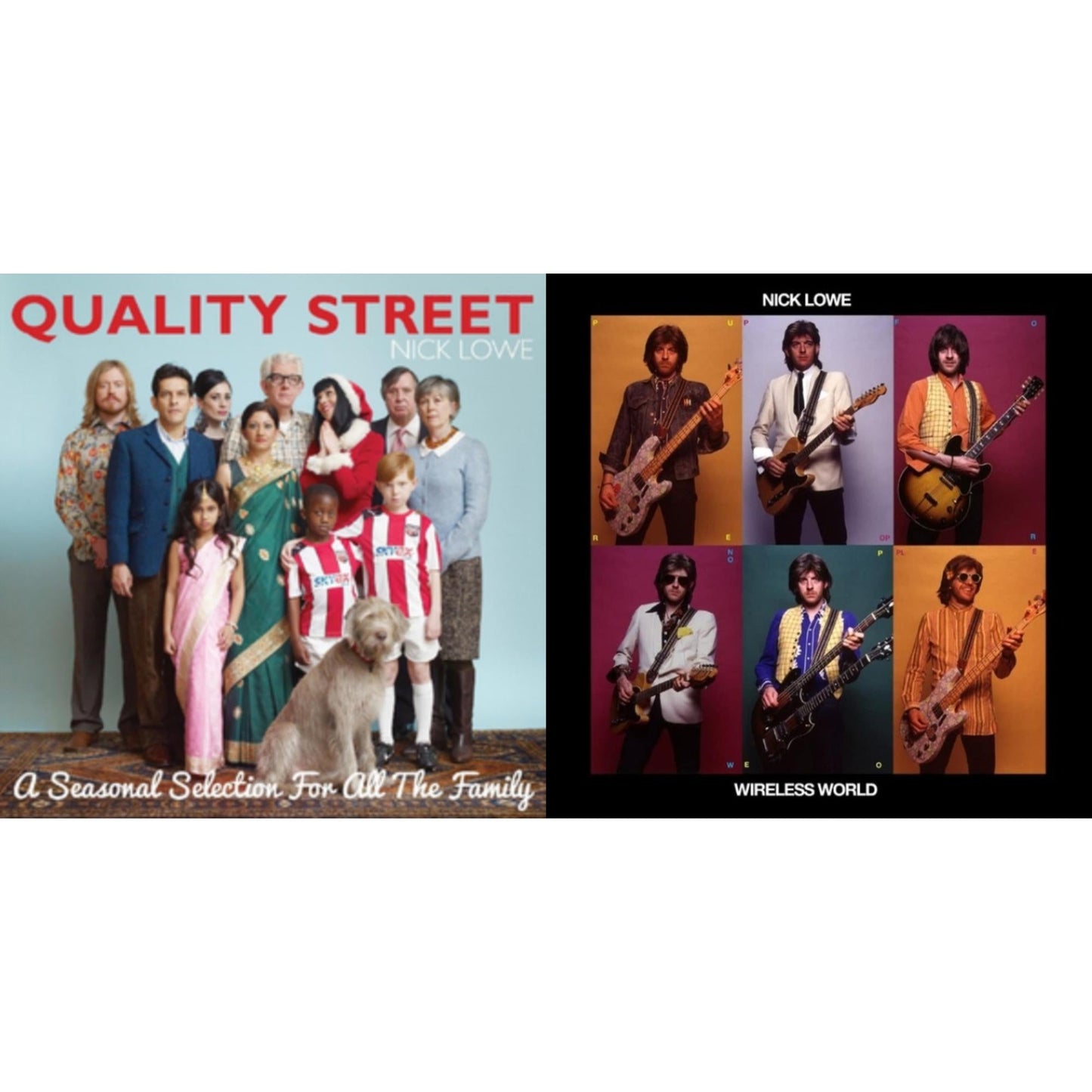 Nick Lowe - Wireless World (Transparent Green With Black Swirl LP Vinyl) & Quality Street: A Seasonal Selection For All The Family (10Th Anniversary) (Red LP Vinyl)