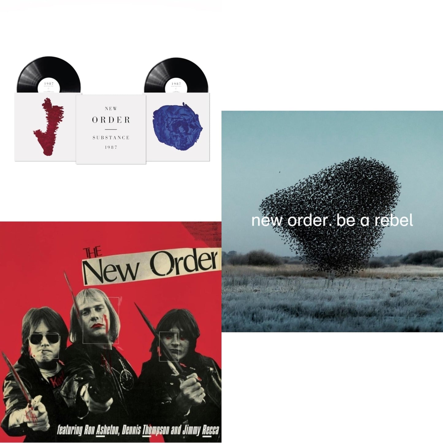 New Order - Substance (2023 Reissue) (2LP) & Be A Rebel & New Order (Marble LP Vinyl)