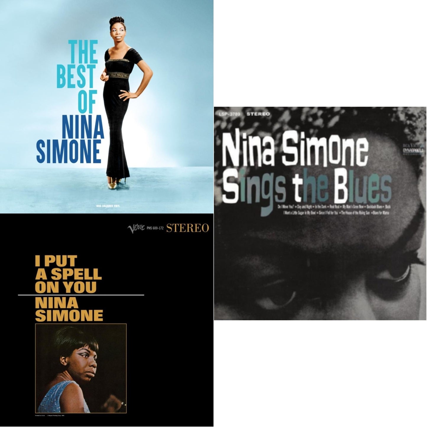 Nina Simone - Best Of (Coloured LP Vinyl) & I Put A Spell On You & Sings The Blues (180G)