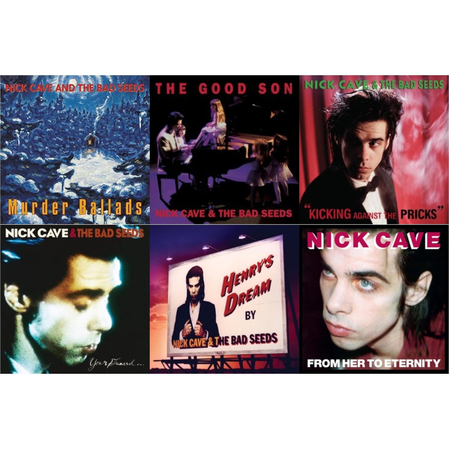 Nick & The Bad Seeds Cave - From Her To Eternity & Kicking Against The Pricks & Your Funeral...My Trial (2LP) & Good Son & Henry's Dream & Murder Ballads (X)