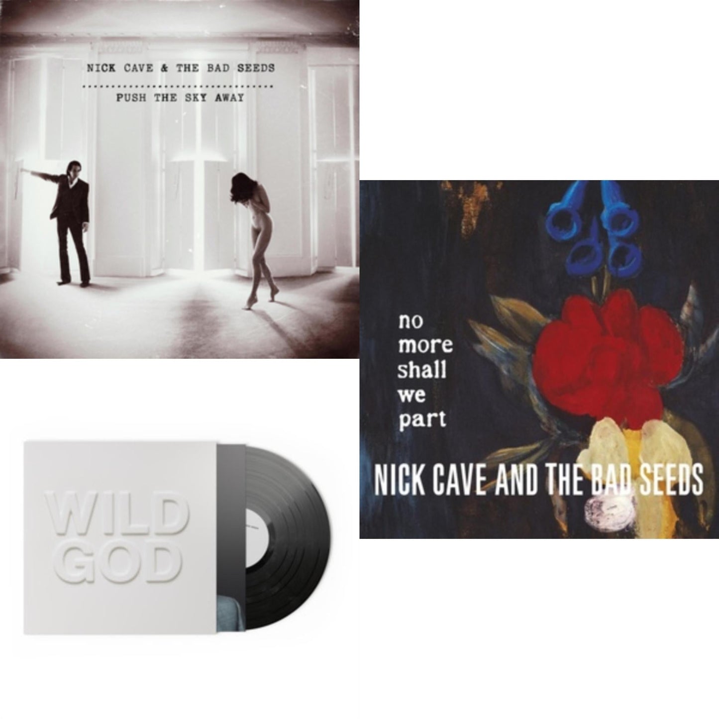 Nick & The Bad Seeds Cave - Push The Sky Away & Wild God & No More Shall We Part (2LP)