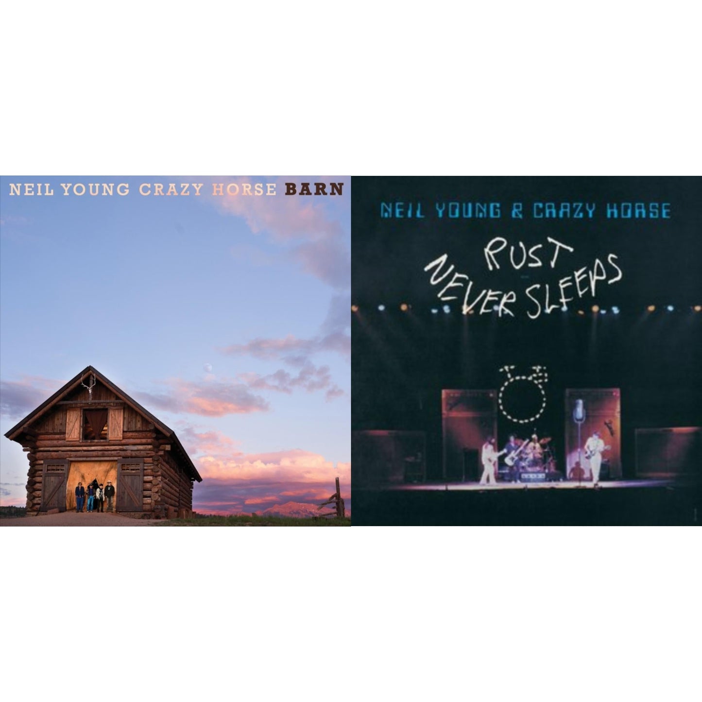Neil & Crazy Horse Young - Barn (Special Edition) (I) & Rust Never Sleeps (Remastered) - LP Vinyl Bundle