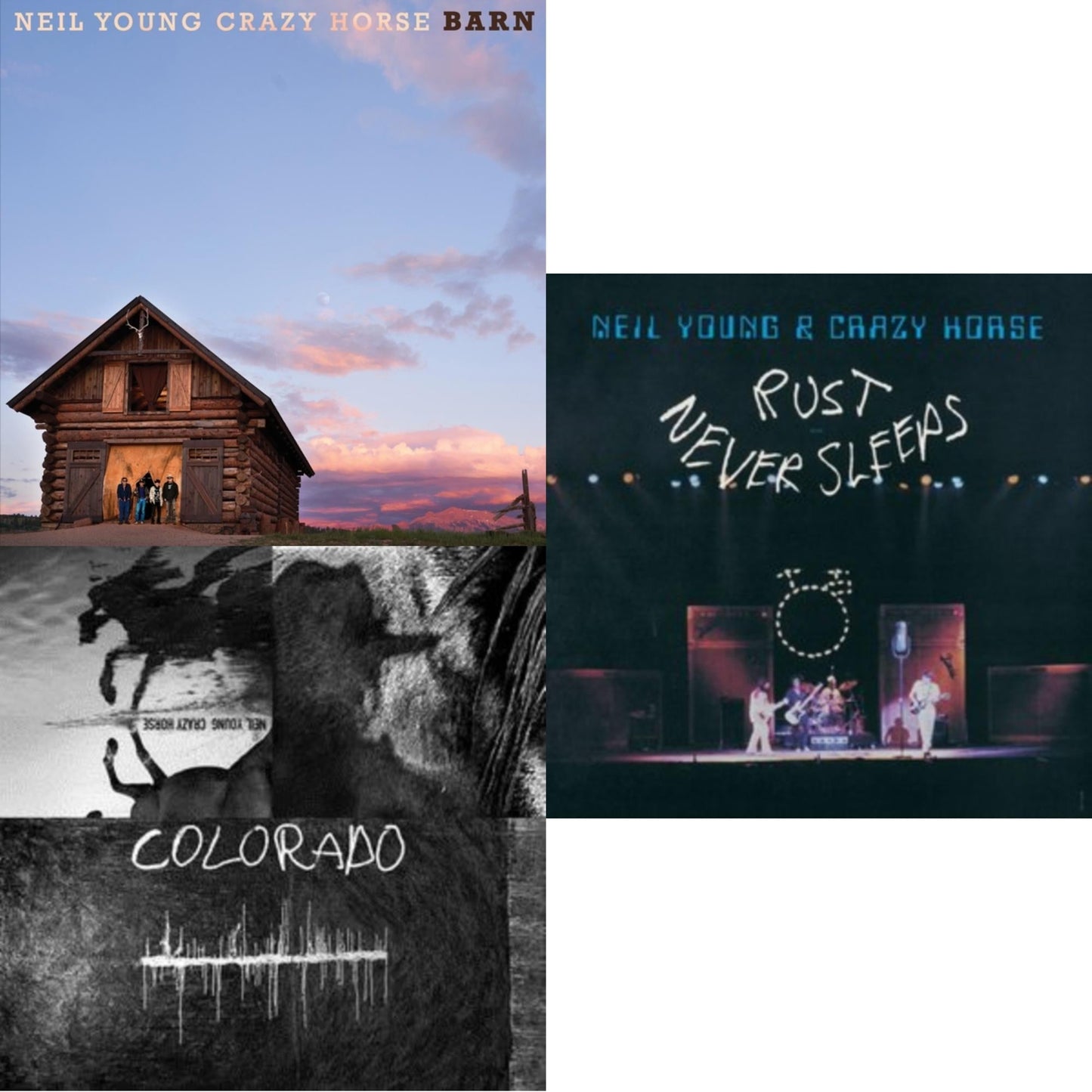 Neil & Crazy Horse Young - Barn (Special Edition) (I) & Colorado (3-Sided 2LP/7Inch) & Rust Never Sleeps (Remastered)