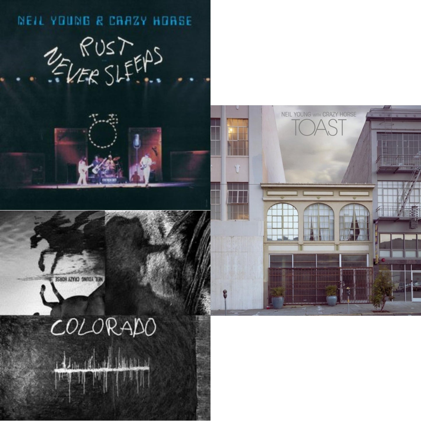 Neil & Crazy Horse Young - Toast (2LP) & Colorado (3-Sided 2LP/7Inch) & Rust Never Sleeps (Remastered)