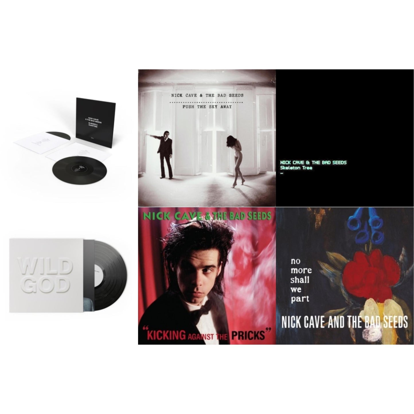 Nick & The Bad Seeds Cave - B-Sides & Rarities (Part Ii) & Push The Sky Away & Skeleton Tree (Dl Card) & Wild God & Kicking Against The Pricks & No More Shall We Part (2LP)