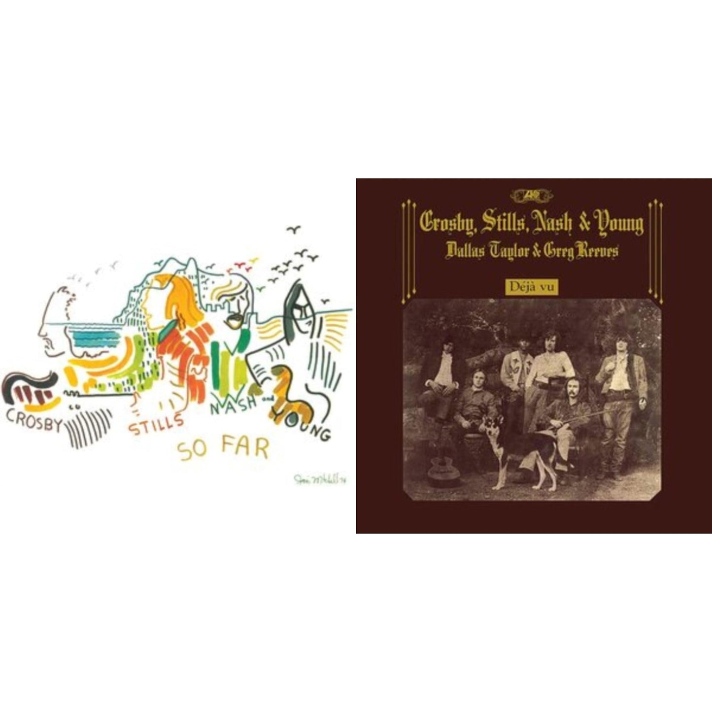 Nash & Young Stills Crosby - Déjà Vu (2021 Remaster) & So Far (180G) - LP Vinyl Bundle