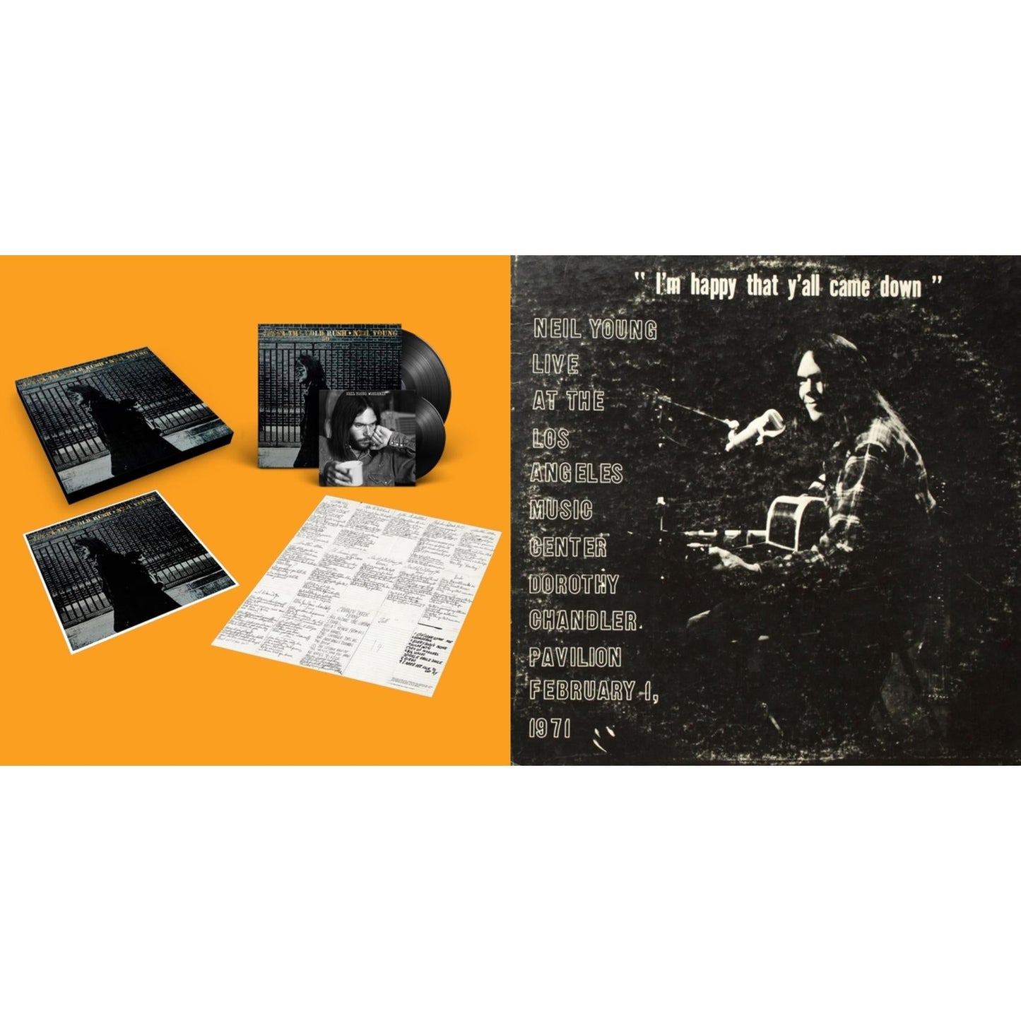 Neil Young - Dorothy Chandler Pavilion 1971 & After The Gold Rush (50Th Anniv Ed) - LP Vinyl Bundle