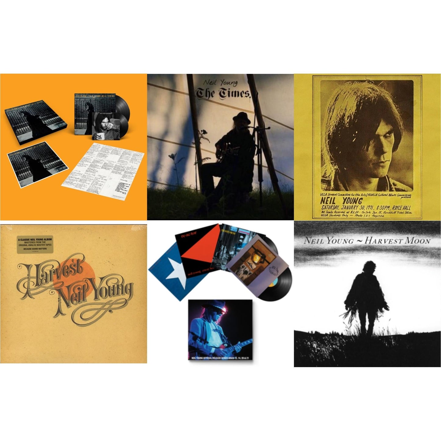 Neil Young - Royce Hall 1971 & Times & After The Gold Rush (50Th Anniv Ed) & Official Release Series Discs 13, 14, 20 & 21 & Harvest Moon (2LP) & Harvest