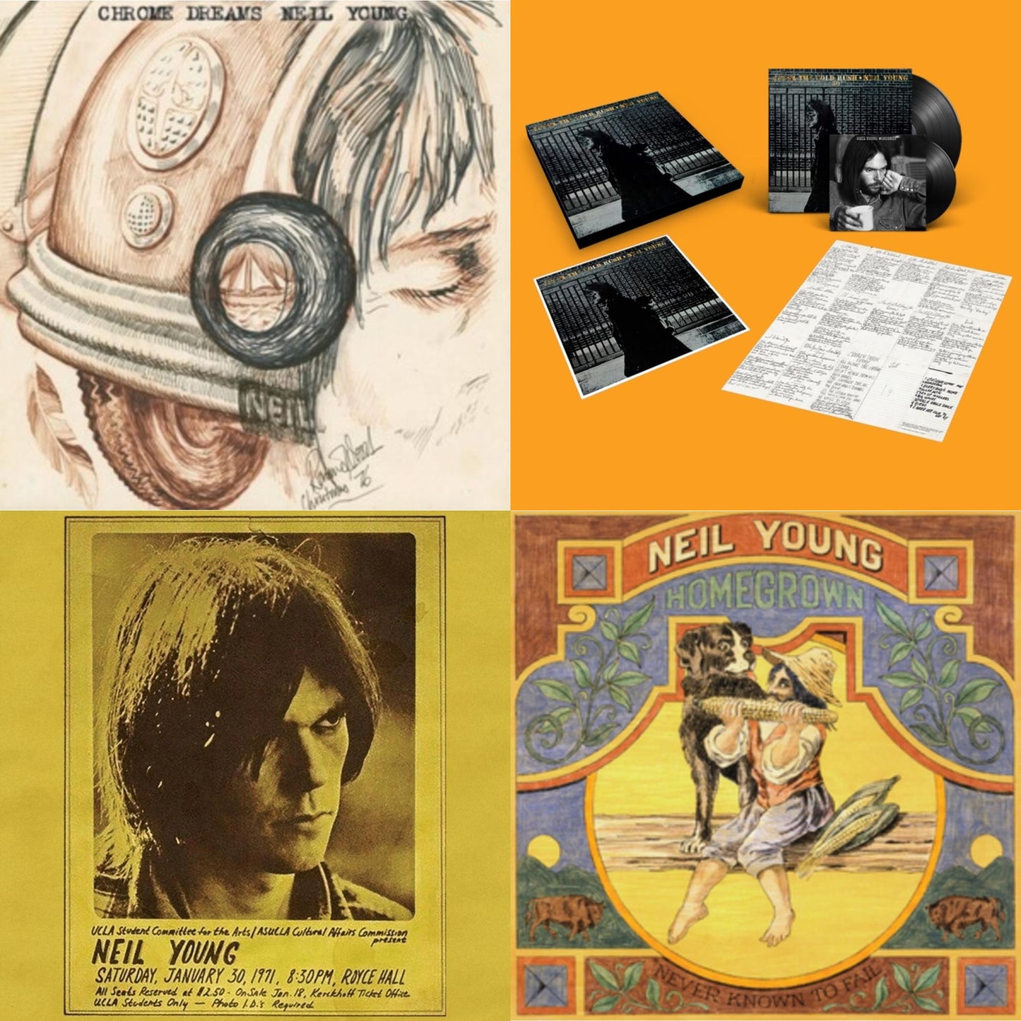 Neil Young - Chrome Dreams (2LP) & Royce Hall 1971 & After The Gold Rush (50Th Anniv Ed) & Homegrown