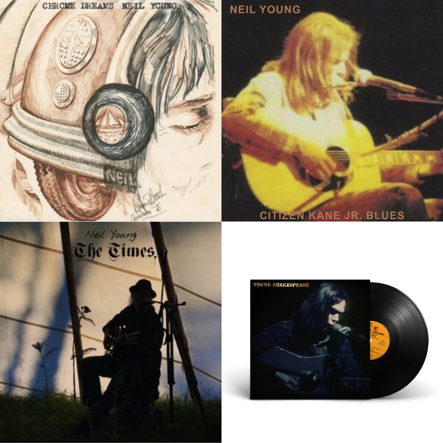 Neil Young - Chrome Dreams (2LP) & Citizen Kane Jr. Blues 1974 (Live At The Bottom Line) & Times & Young Shakespeare