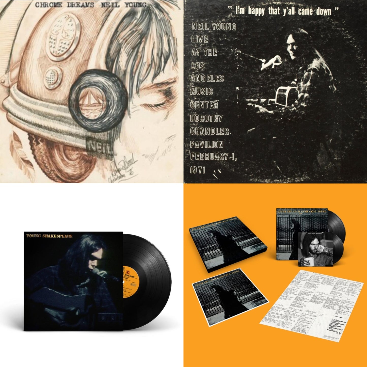 Neil Young - Chrome Dreams (2LP) & Dorothy Chandler Pavilion 1971 & Young Shakespeare & After The Gold Rush (50Th Anniv Ed)
