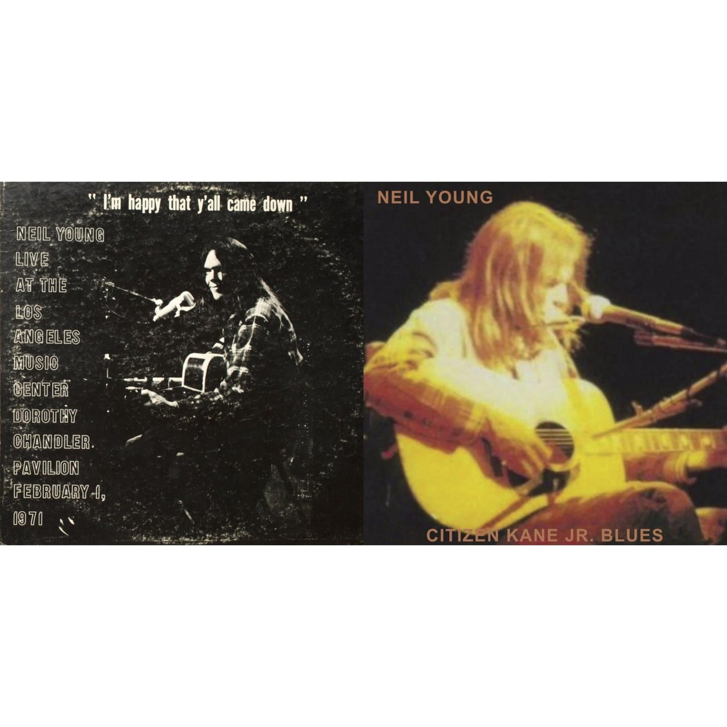Neil Young - Dorothy Chandler Pavilion 1971 & Citizen Kane Jr. Blues 1974 (Live At The Bottom Line) - LP Vinyl Bundle