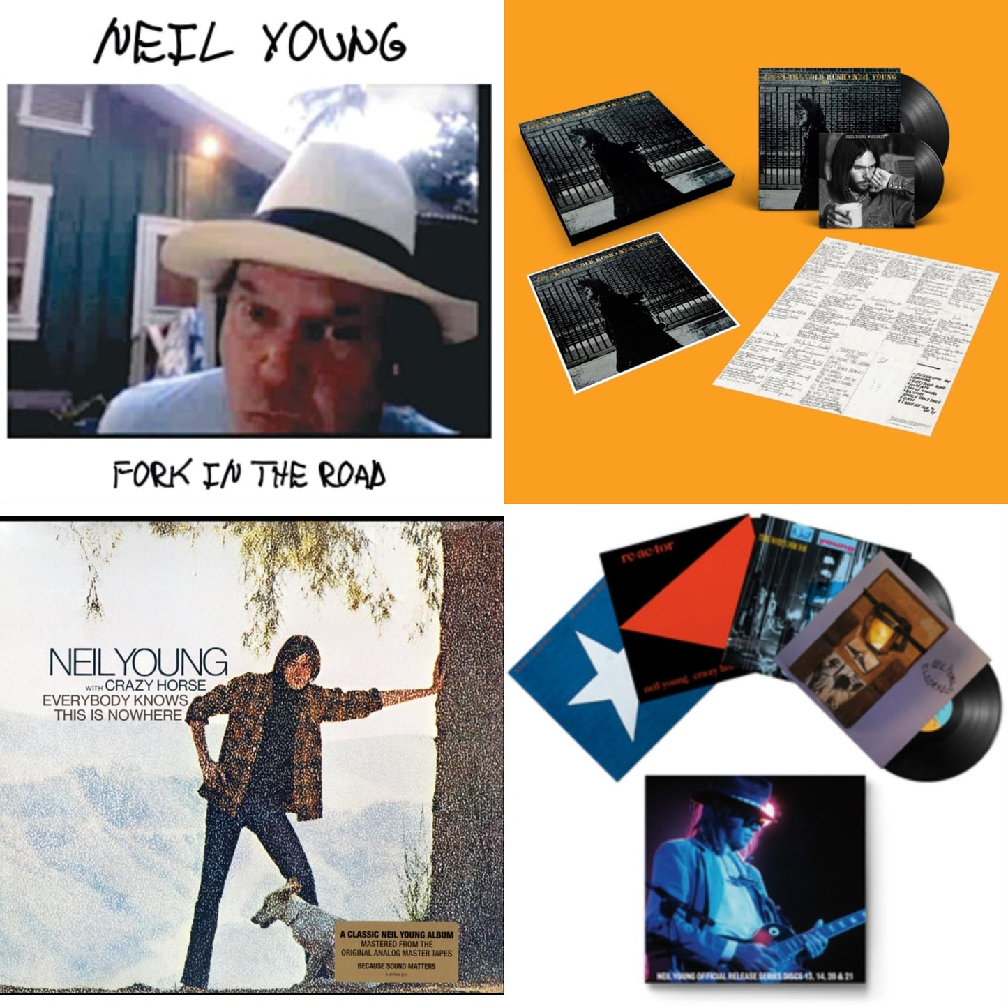 Neil Young - After The Gold Rush (50Th Anniv Ed) & Official Release Series Discs 13, 14, 20 & 21 & Everybody Knows This Is Nowhere & Fork In The Road (140G) - LP Vinyl Bundle