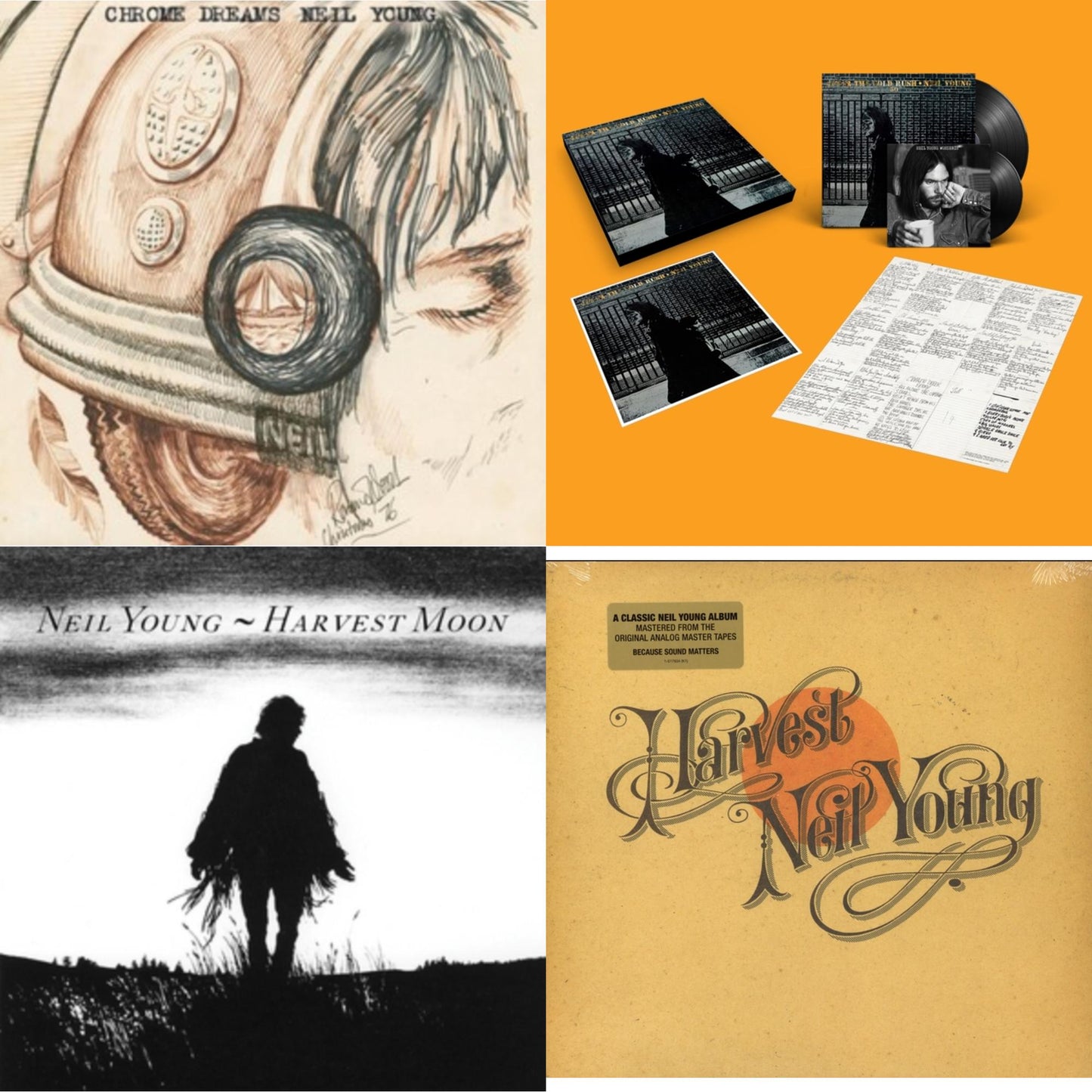 Neil Young - Chrome Dreams (2LP) & After The Gold Rush (50Th Anniv Ed) & Harvest Moon (2LP) & Harvest