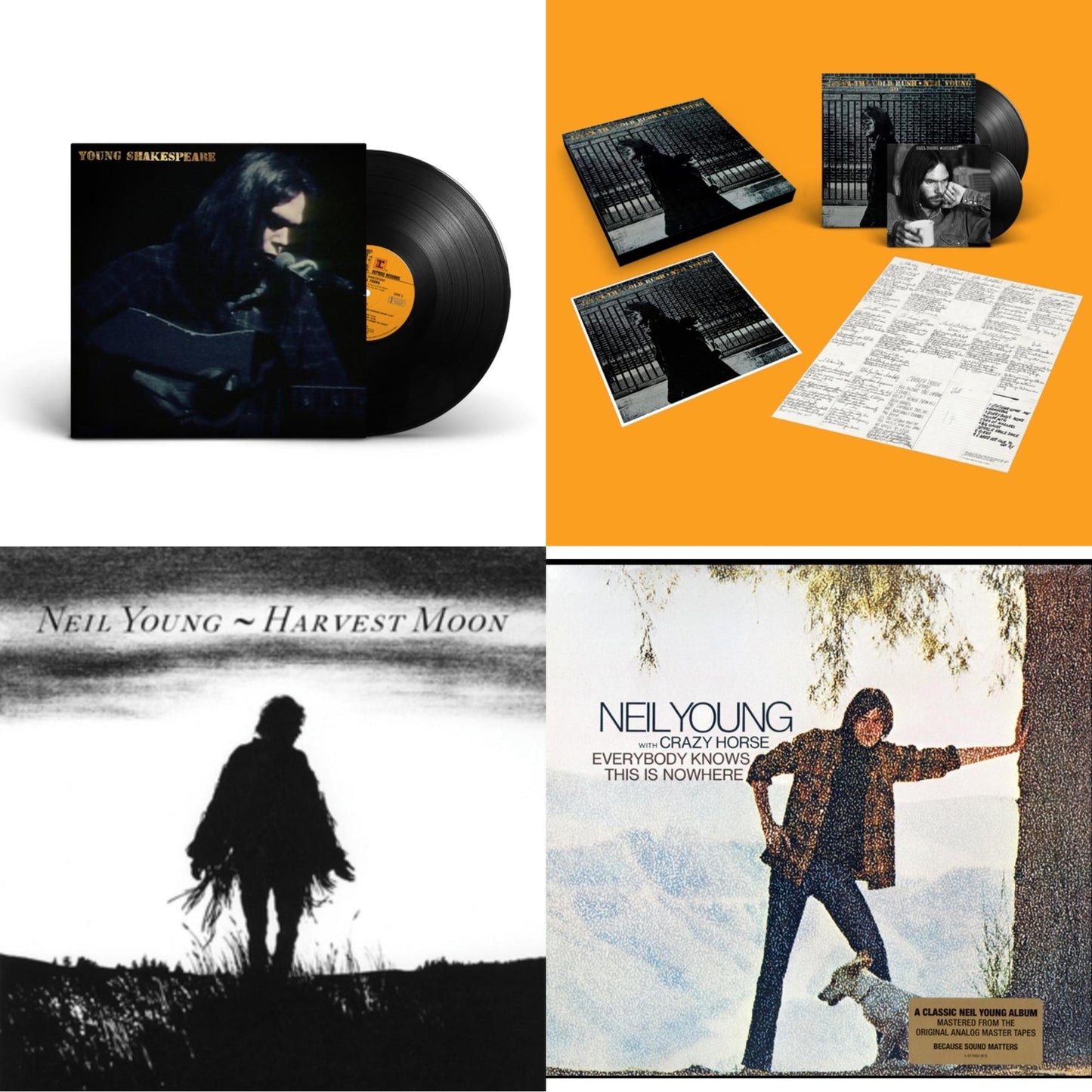 Neil Young - Young Shakespeare & After The Gold Rush (50Th Anniv Ed) & Harvest Moon (2LP) & Everybody Knows This Is Nowhere
