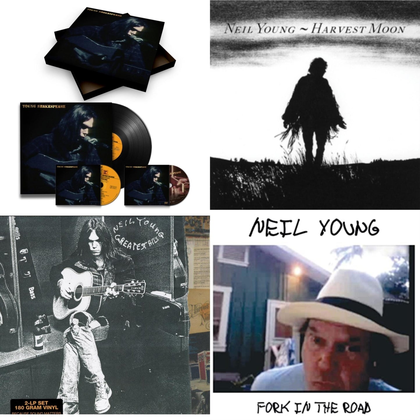 Neil Young - Young Shakespeare (Deluxe) & Harvest Moon (2LP) & Greatest Hits & Fork In The Road (140G)