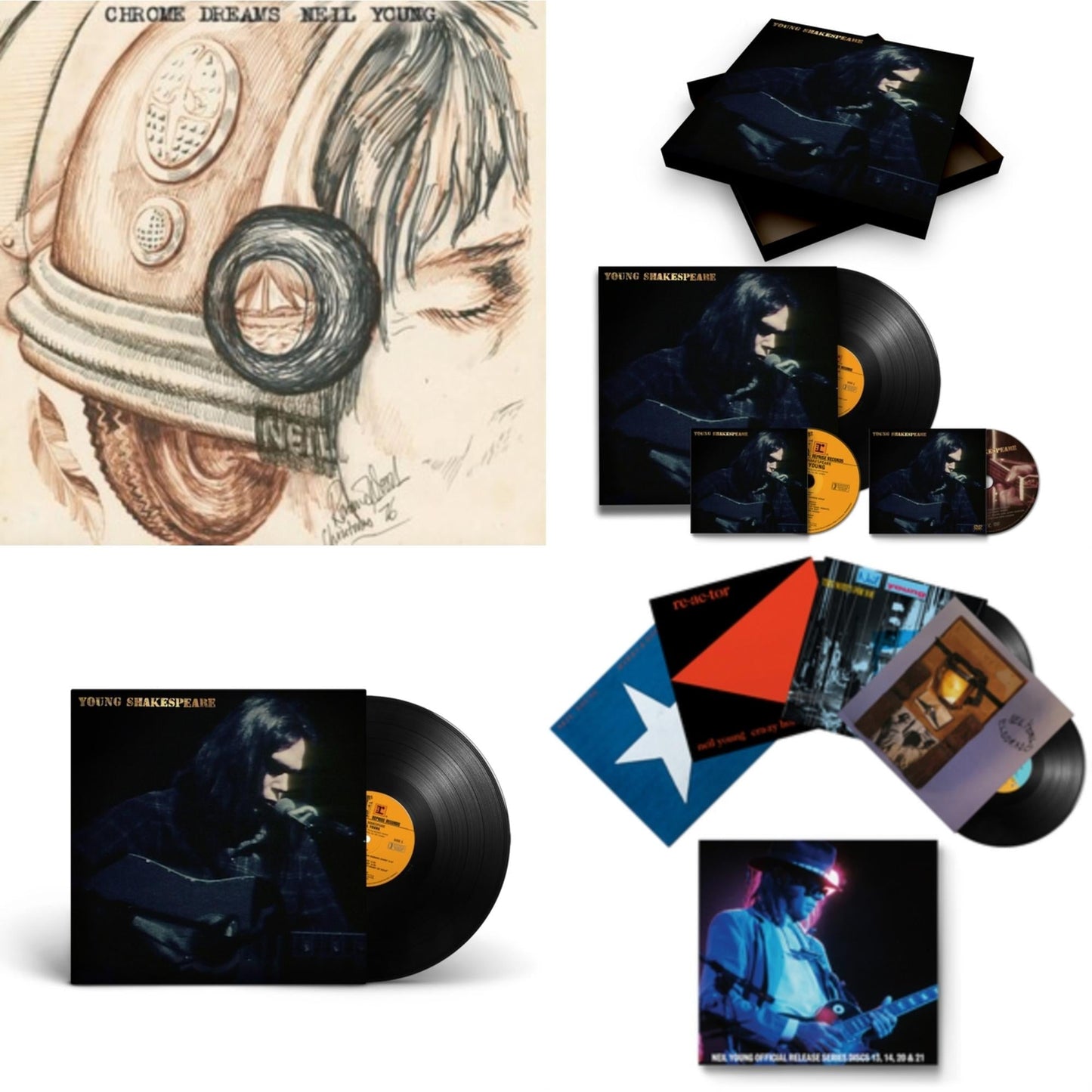 Neil Young - Chrome Dreams (2LP) & Young Shakespeare (Deluxe) & Young Shakespeare & Official Release Series Discs 13, 14, 20 & 21