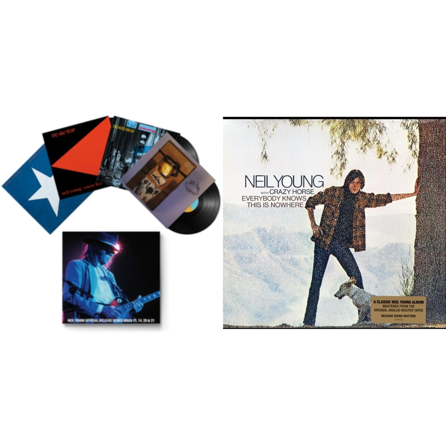 Neil Young - Official Release Series Discs 13, 14, 20 & 21 & Everybody Knows This Is Nowhere - LP Vinyl Bundle