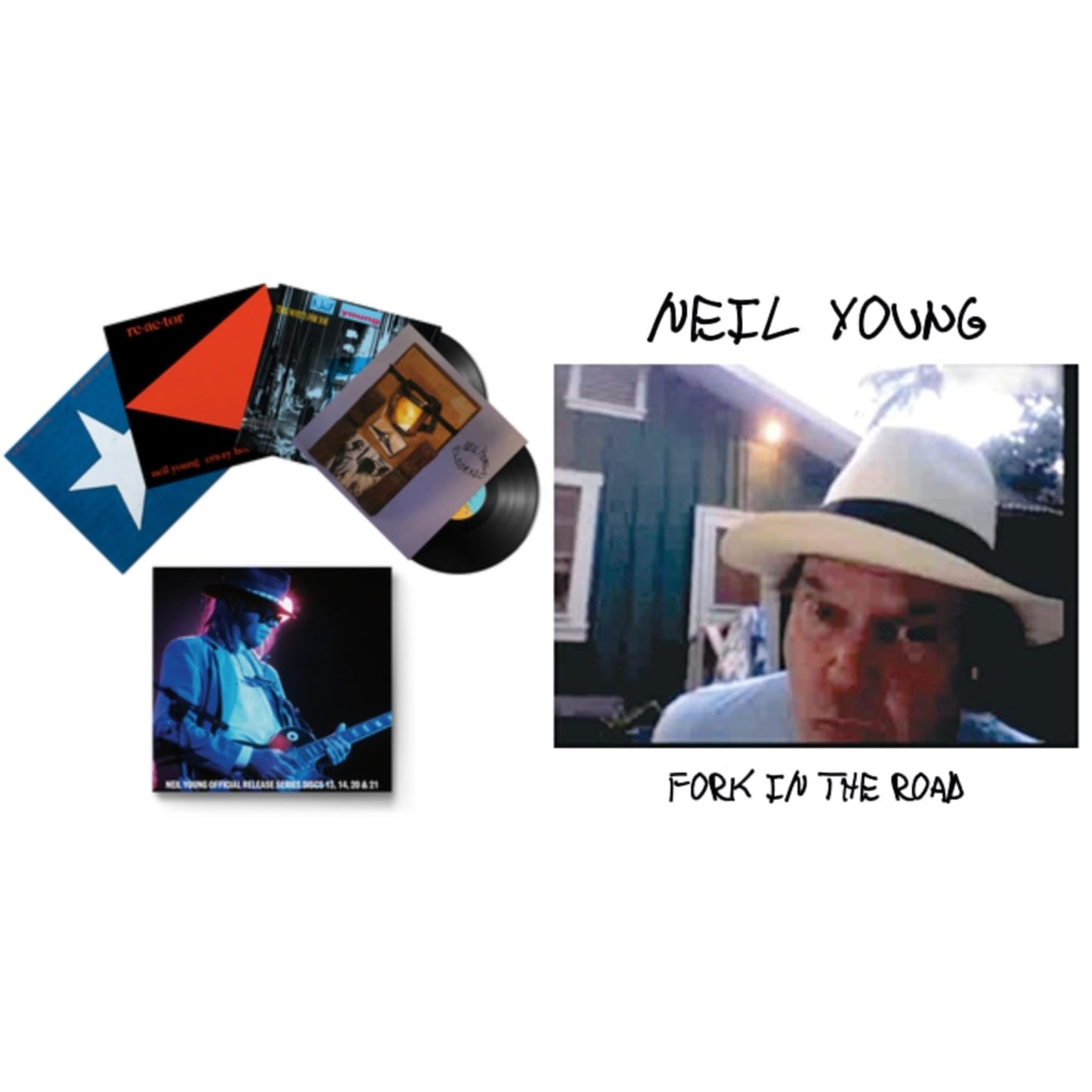 Neil Young - Official Release Series Discs 13, 14, 20 & 21 & Fork In The Road (140G) - LP Vinyl Bundle