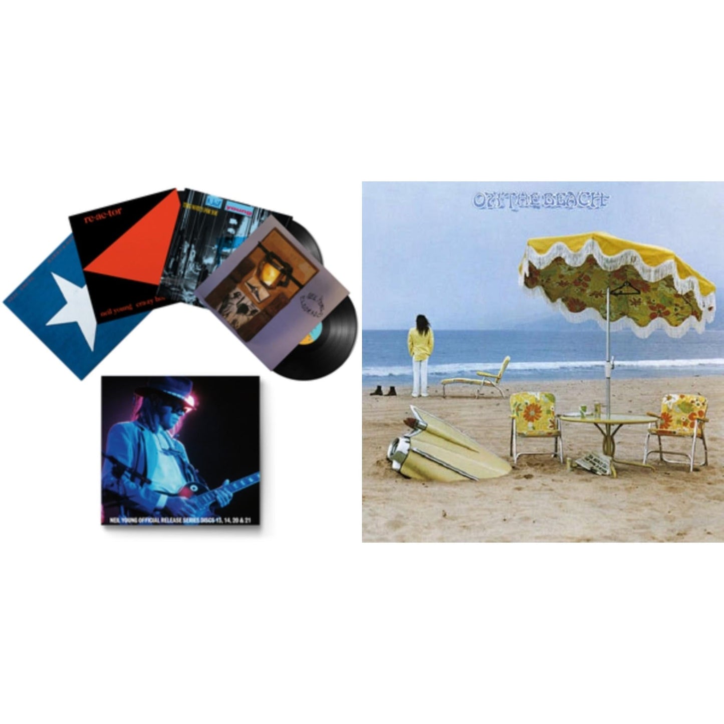 Neil Young - Official Release Series Discs 13, 14, 20 & 21 & On The Beach - LP Vinyl Bundle