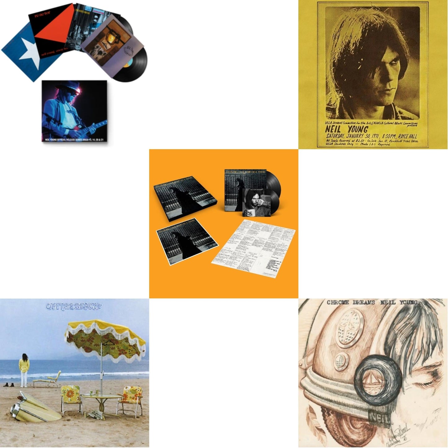 Neil Young - Chrome Dreams (2LP) & Royce Hall 1971 & After The Gold Rush (50Th Anniv Ed) & Official Release Series Discs 13, 14, 20 & 21 & On The Beach