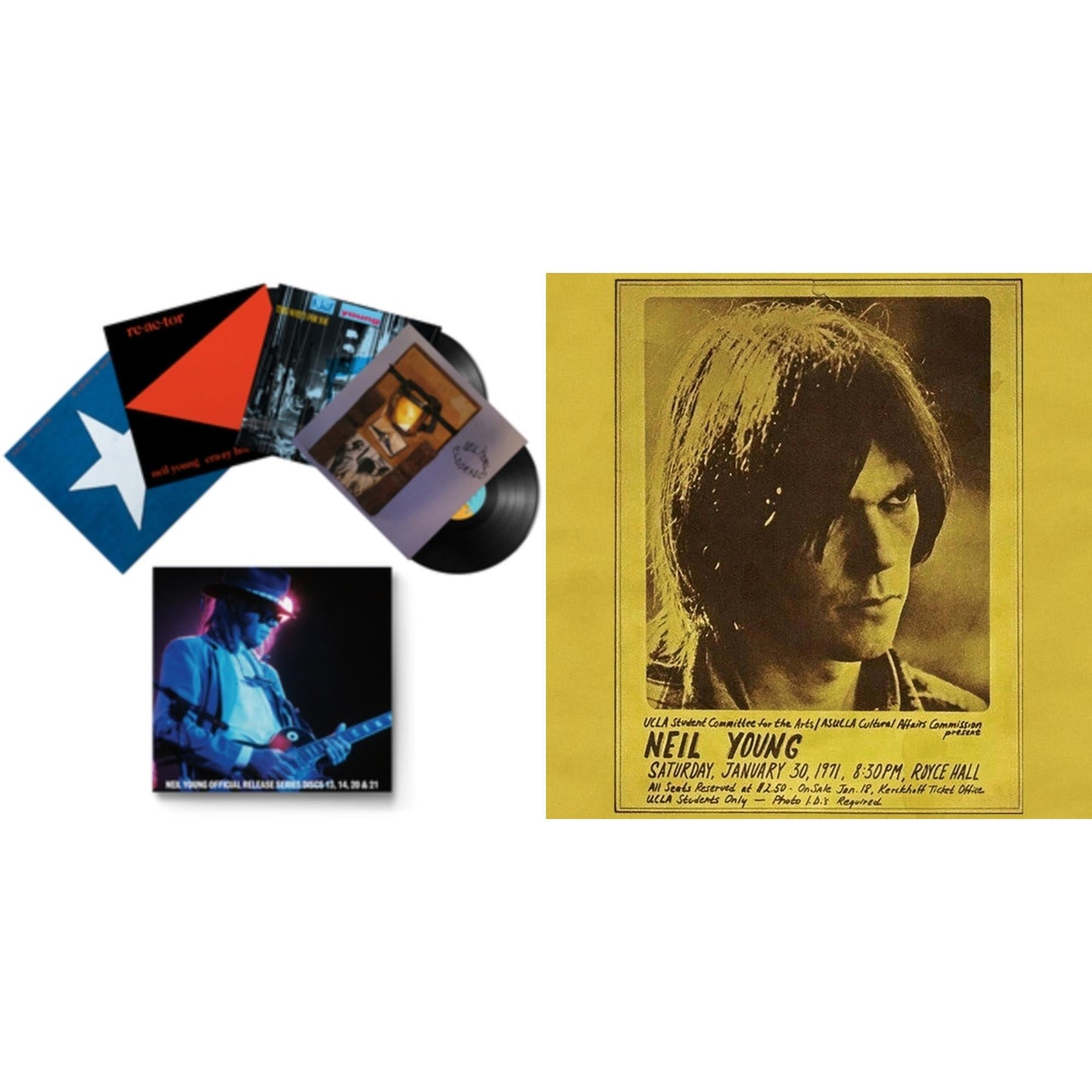Neil Young - Royce Hall 1971 & Official Release Series Discs 13, 14, 20 & 21 - LP Vinyl Bundle