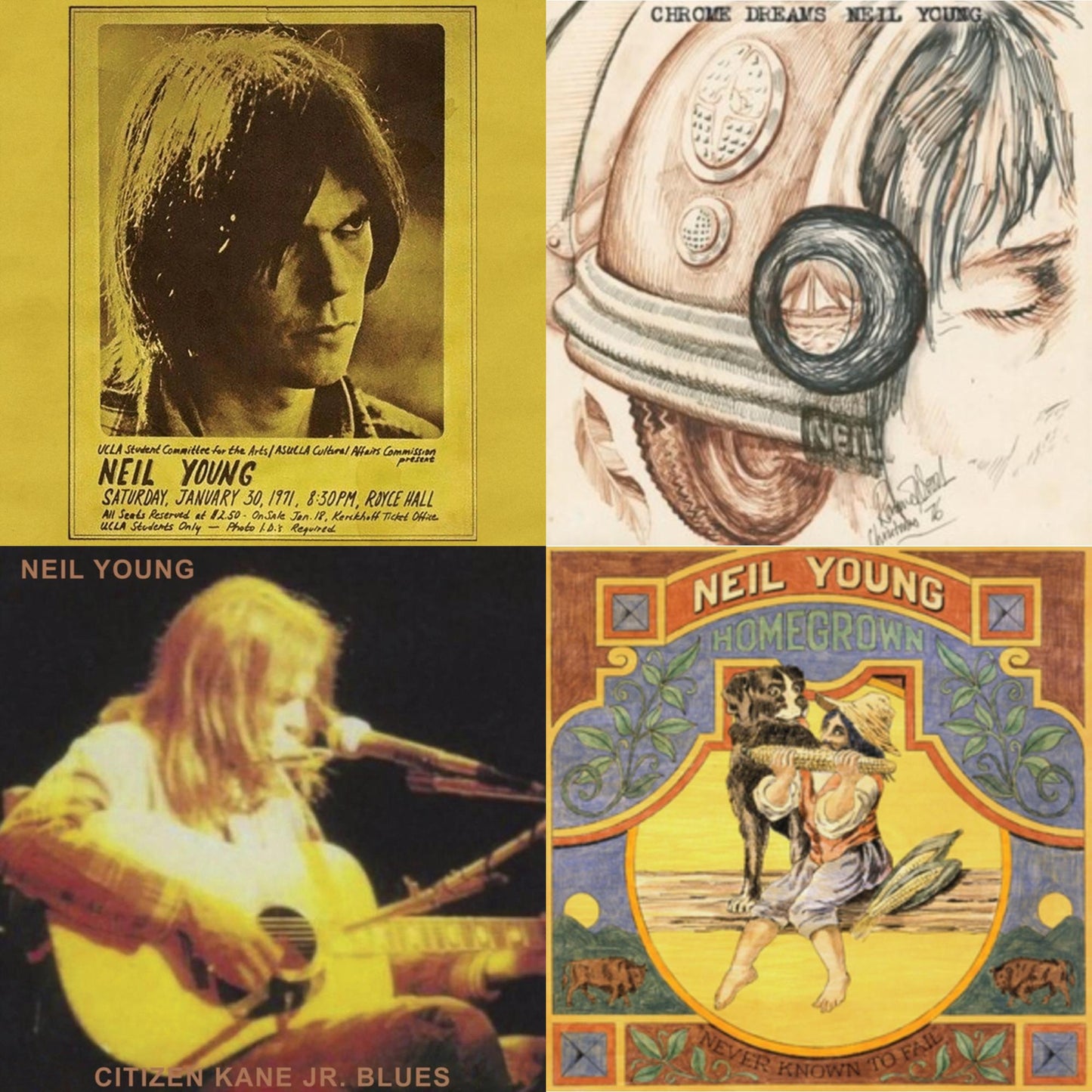 Neil Young - Chrome Dreams (2LP) & Royce Hall 1971 & Citizen Kane Jr. Blues 1974 (Live At The Bottom Line) & Homegrown