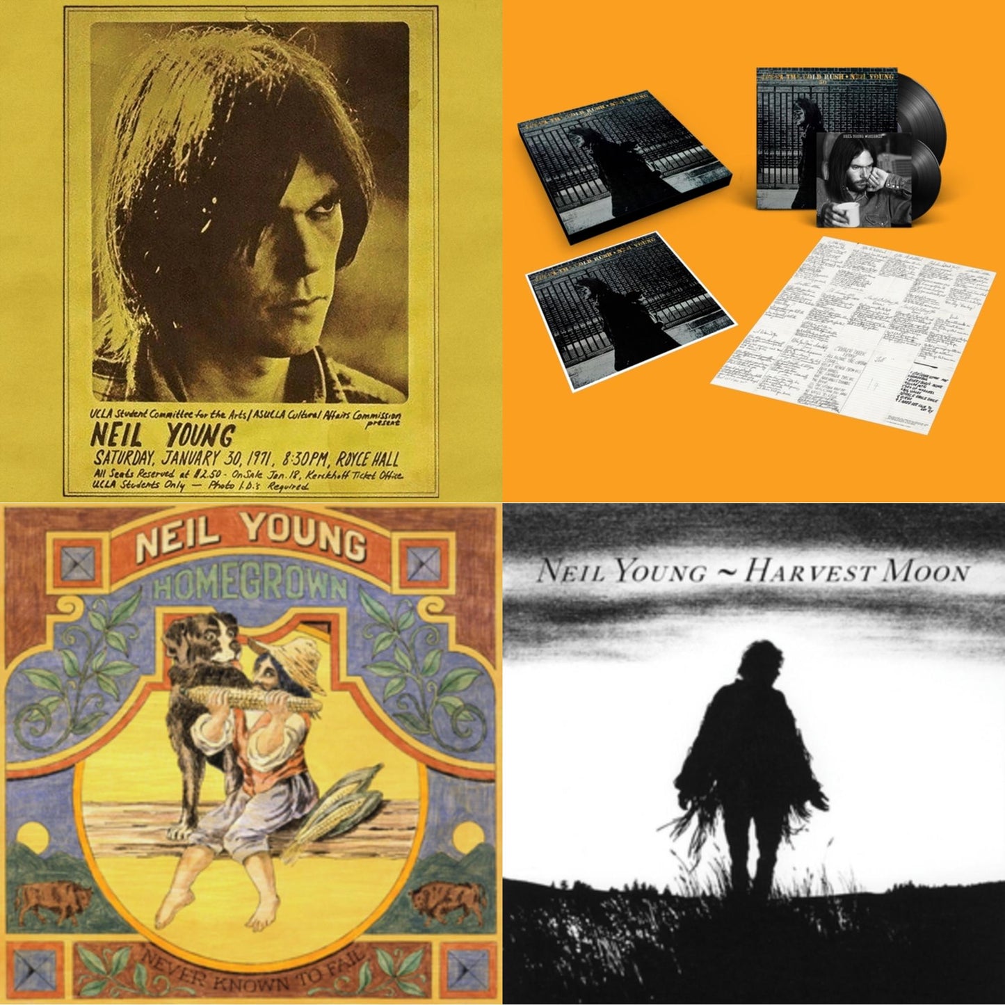 Neil Young - Royce Hall 1971 & After The Gold Rush (50Th Anniv Ed) & Homegrown & Harvest Moon (2LP)
