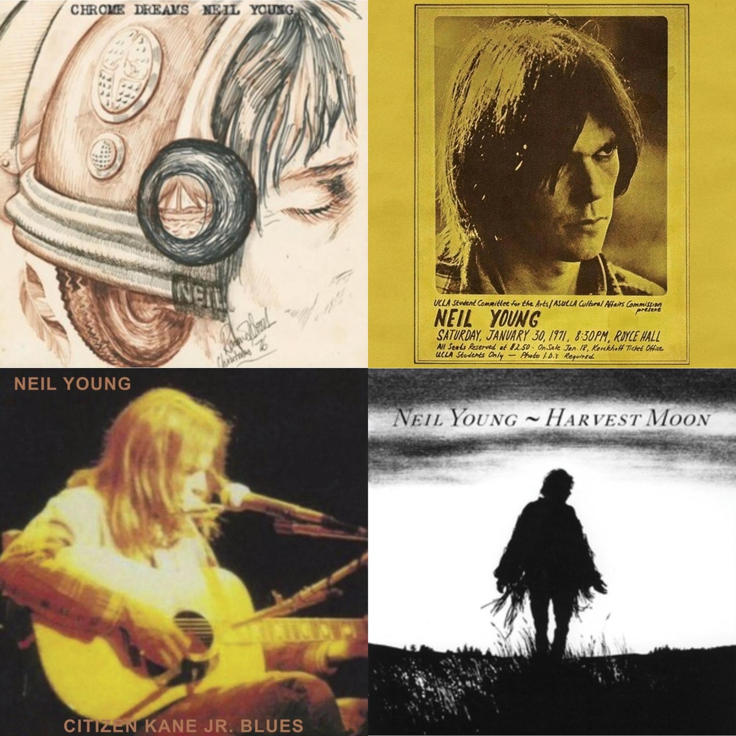 Neil Young - Chrome Dreams (2LP) & Royce Hall 1971 & Citizen Kane Jr. Blues 1974 (Live At The Bottom Line) & Harvest Moon (2LP)