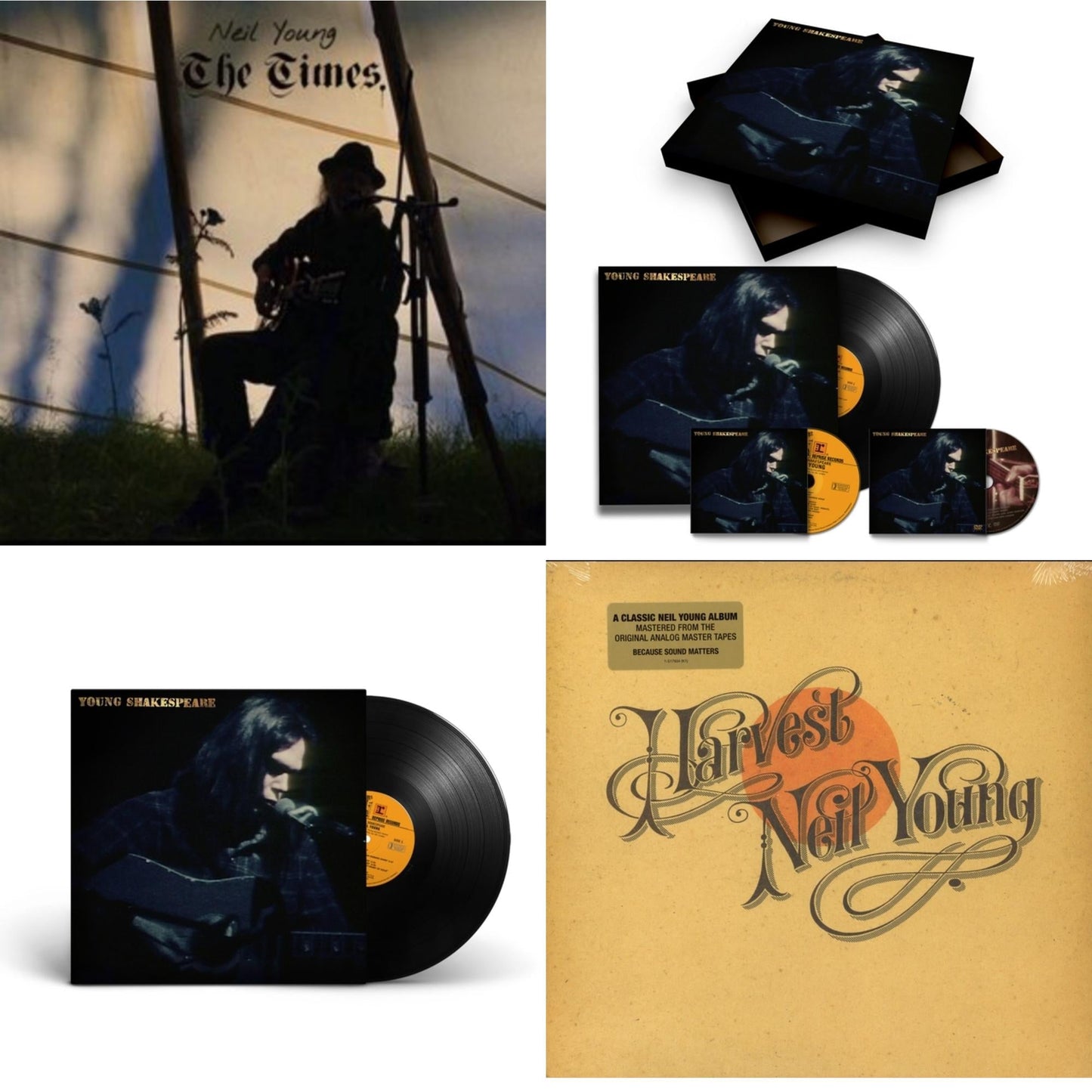 Neil Young - Times & Young Shakespeare (Deluxe) & Young Shakespeare & Harvest - LP Vinyl Bundle