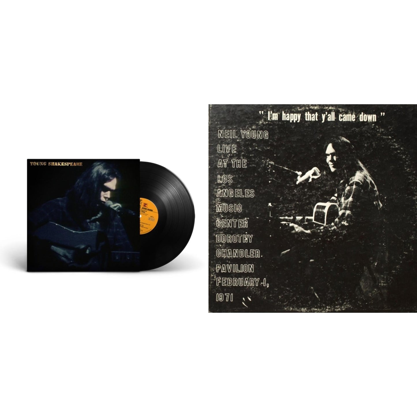 Neil Young - Dorothy Chandler Pavilion 1971 & Young Shakespeare - LP Vinyl Bundle
