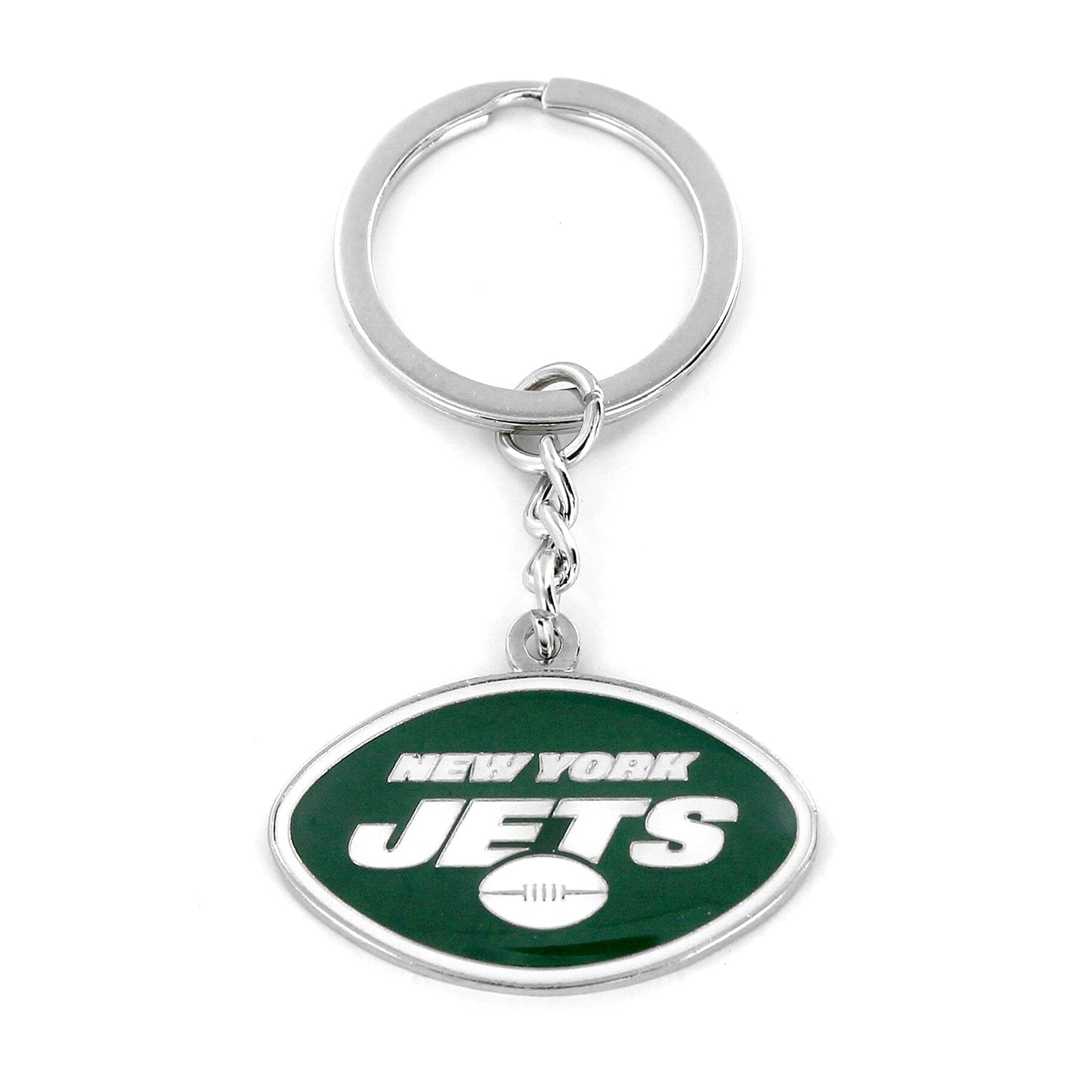 New York Jets Metal Logo Keychain