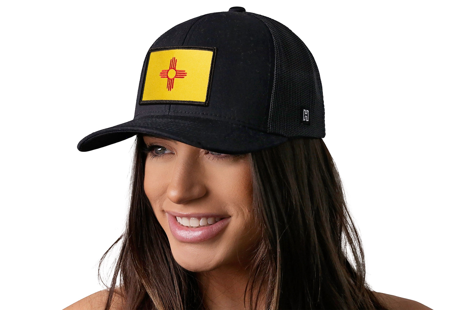 New Mexico Flag Trucker Hat | Black NM Snapback