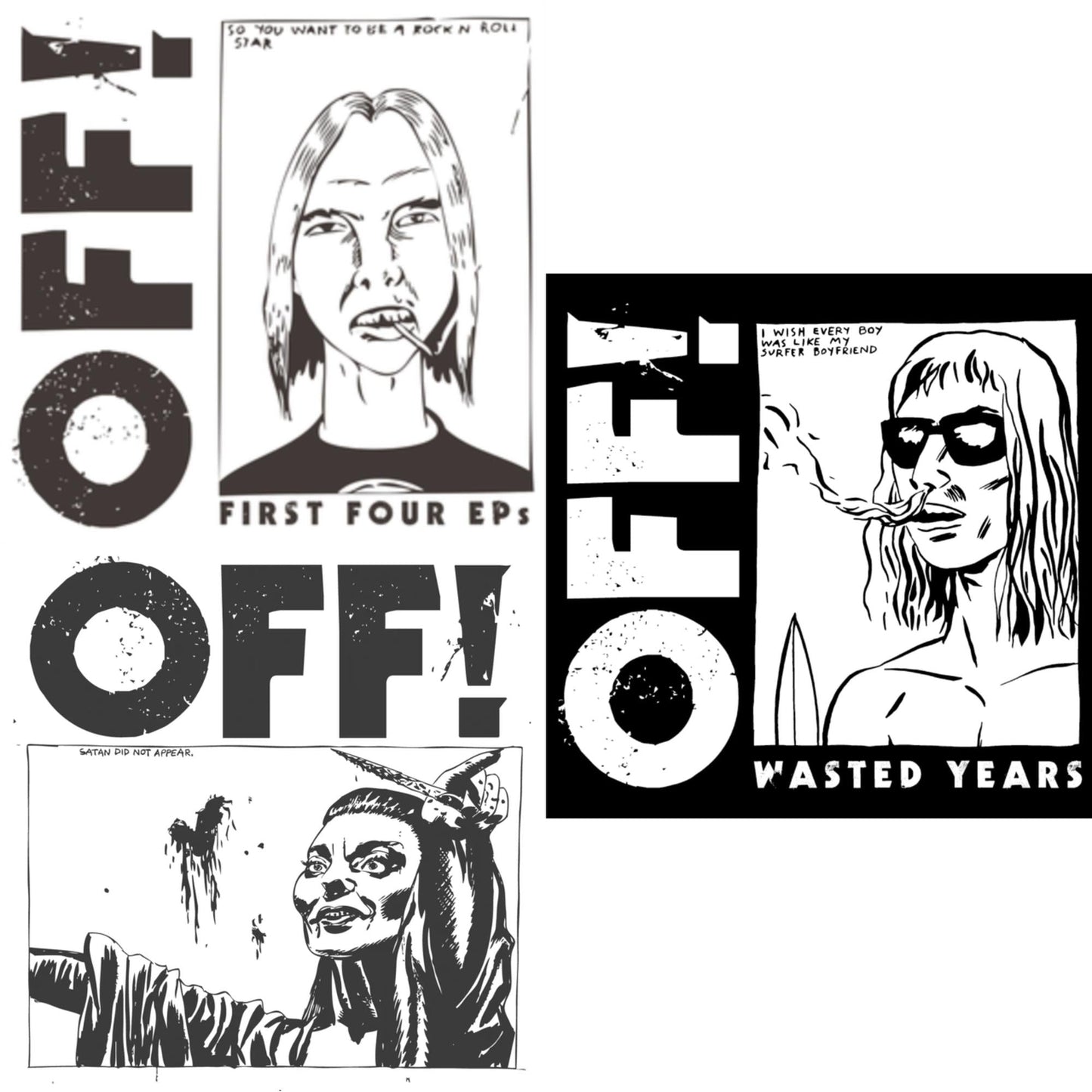 Off! - First Four Eps (Deep Purple LP Vinyl) (I) & Off! (Color LP Vinyl) & Wasted Years