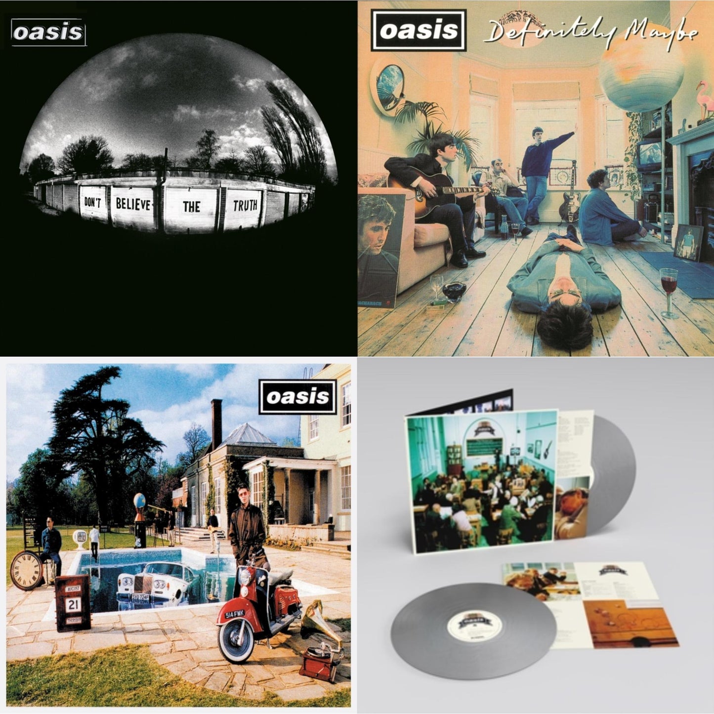 Oasis - Don't Believe The Truth (180G) & Definitely Maybe & Be Here Now & Masterplan (Remastered Edition) (25Th Anniversary) (Silver Vinyl/2LP)