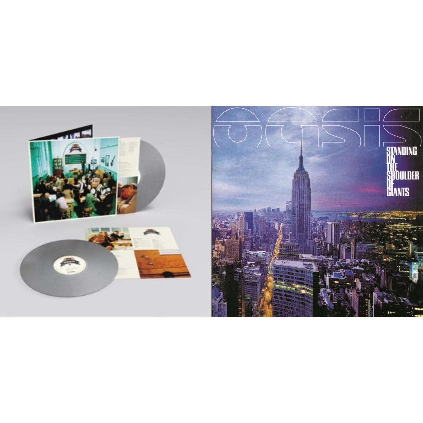 Oasis - Standing On The Shoulder Of Giants & Masterplan (Remastered Edition) (25Th Anniversary) (Silver Vinyl/2LP)